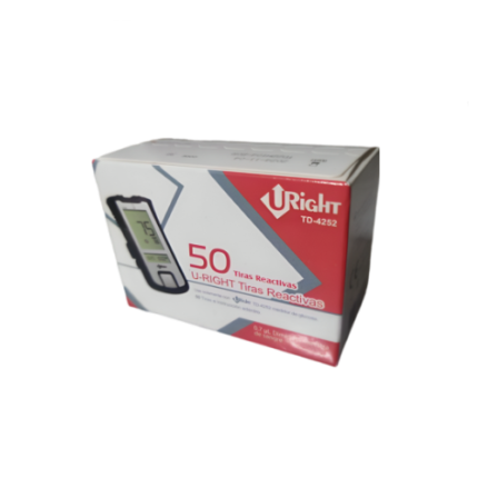 نوار تست قندخون 50عددی یورایت Uright کد TD-4252