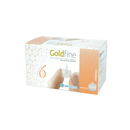 سرسوزن قلم انسولین گلدفاین سایز 6 گیج 31 بسته 100 عددی