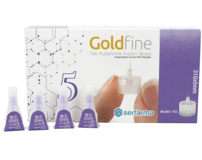 سر سوزن قلم انسولین گلد فاین Goldfine سایز 5 گیج 31  بسته 100 عددی - Image 3